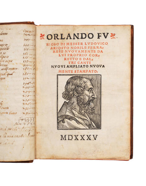 Orlando furioso di messer Ludovico Ariosto nobile ferrarese nuovamente da lui propriocorretto e daltri canti nuovi ampliato, nuovamente stampato.