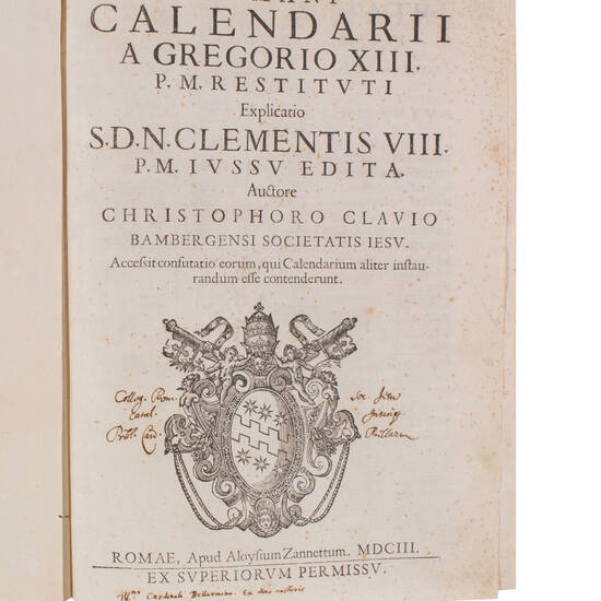 Romani calendarii a Gregorio XIII. P.M. restituti Explicatio S.D.N. Clementis VIII. P.M. iussu edita.