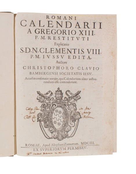 Romani calendarii a Gregorio XIII. P.M. restituti Explicatio S.D.N. Clementis VIII. P.M. iussu edita.